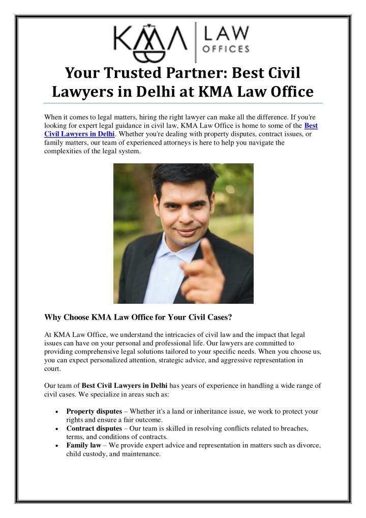 your trusted partner best civil lawyers in delhi