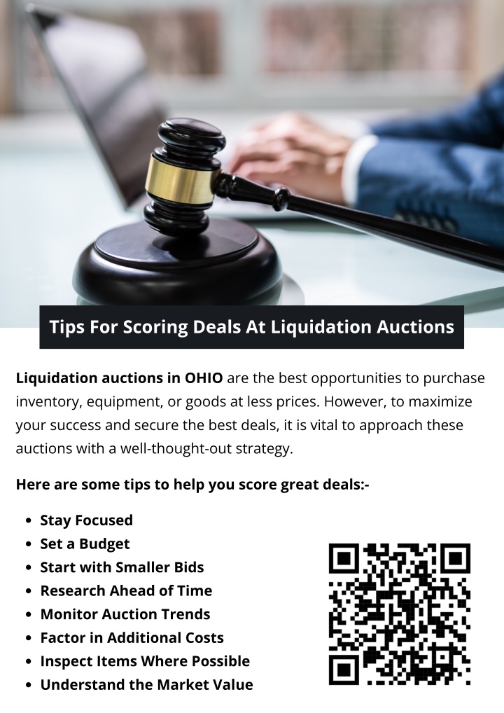 tips for scoring deals at liquidation auctions