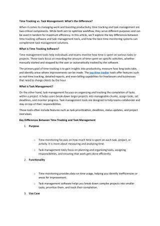 Time Tracking Software vs. Task Management: Key Differences