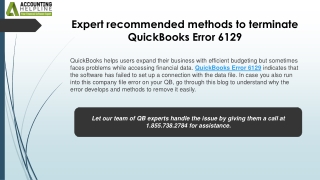 expert recommended methods to terminate quickbooks error 6129
