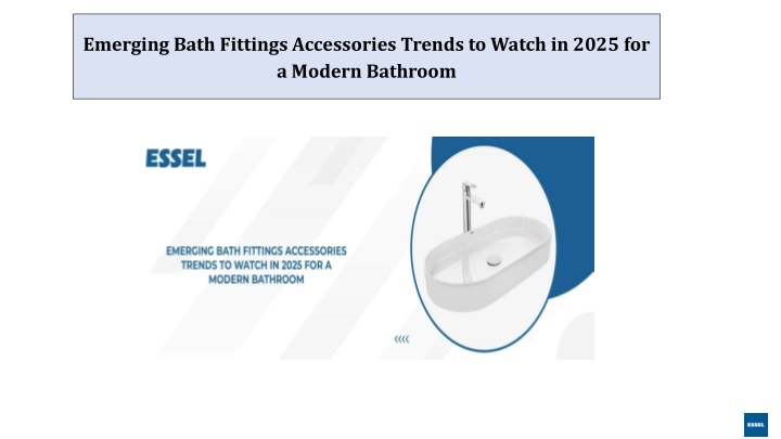 emerging bath fittings accessories trends to watch in 2025 for a modern bathroom