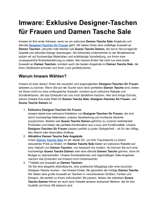 Imware_ Exklusive Designer-Taschen für Frauen und Damen Tasche Sale