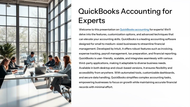 quickbooks accounting for experts