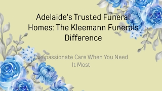 Trusted Funeral Homes Adelaide