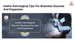 Useful Astrological Tips For Business Success And Expansion