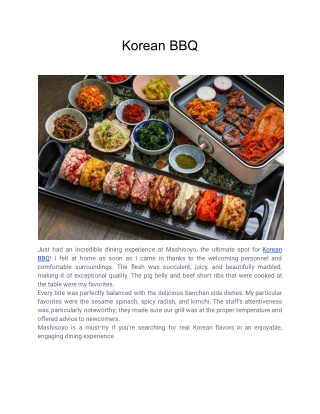 Korean BBQ