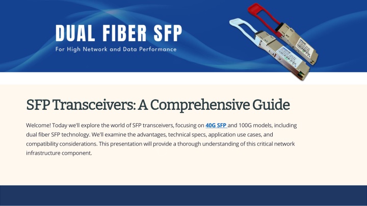 sfp transceivers a comprehensive guide