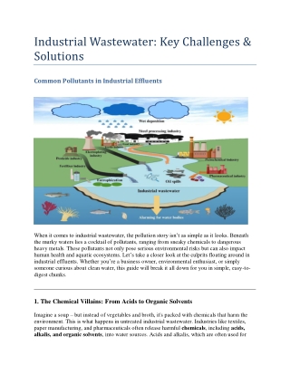 Industrial Wastewater - Key Challenges & Solutions