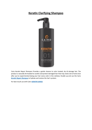 Keratin Clarifying Shampoo