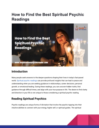 How to Find the Best Spiritual Psychic Readings