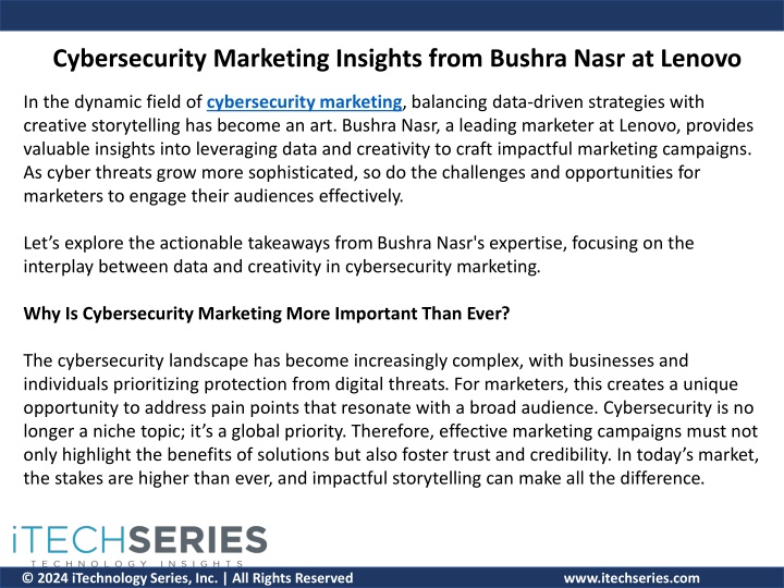 cybersecurity marketing insights from bushra nasr