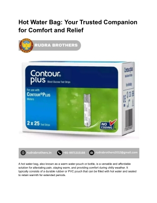 Hot Water Bag_ Your Trusted Companion for Comfort and Relief