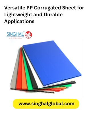 versatile pp corrugated sheet for lightweight