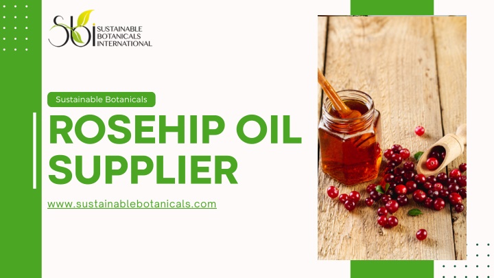 sustainable botanicals rosehip oil supplier