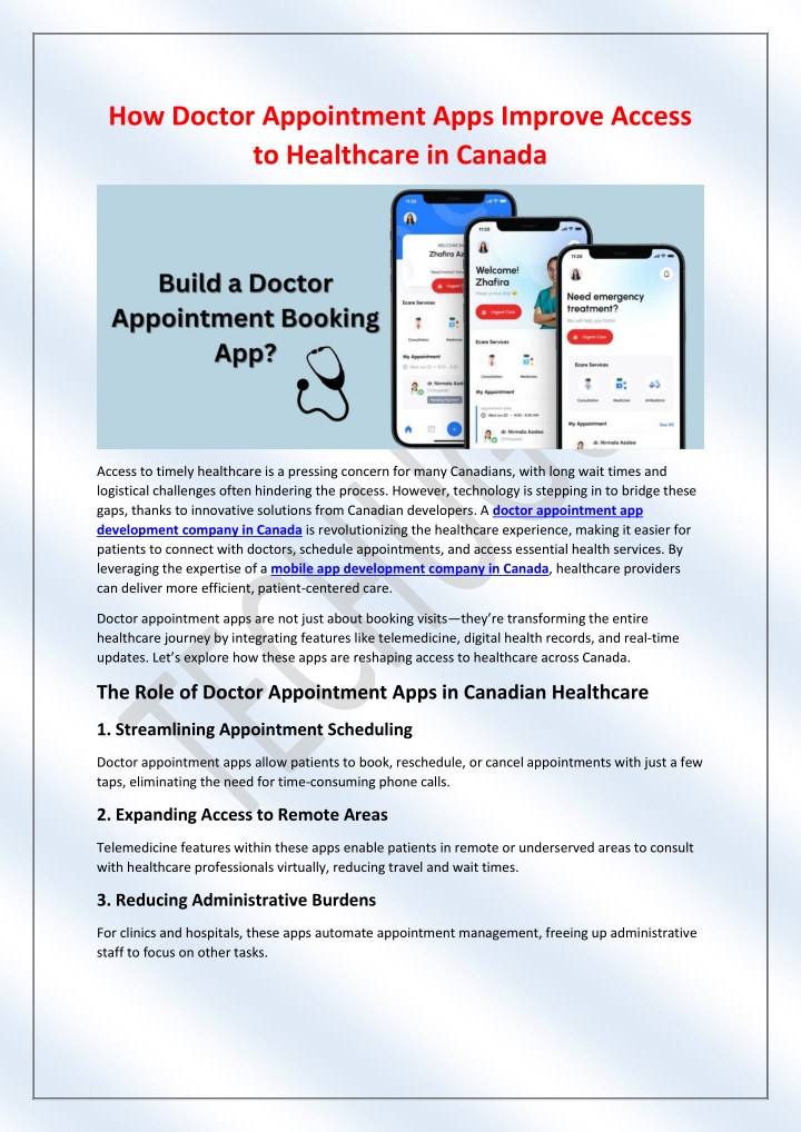 how doctor appointment apps improve access