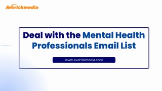 Deal with the Mental Health Professionals Email List