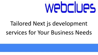 tailored next js development services for your