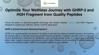 optimize your wellness journey with ghrp