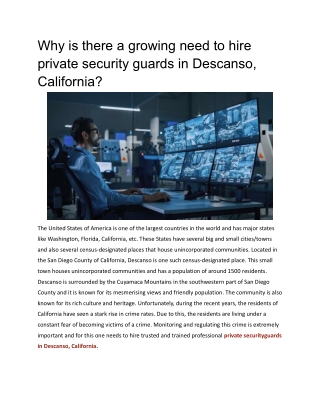 why is there a growing need to hire private