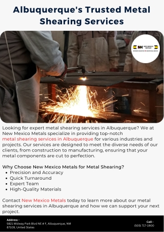 Albuquerque's Trusted Metal Shearing Services