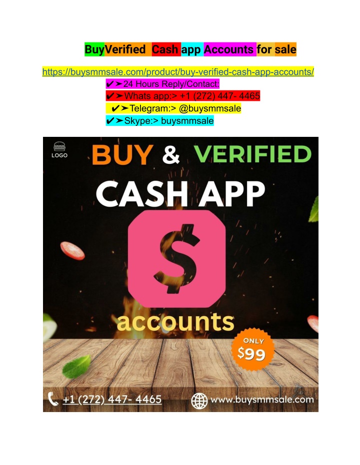 PPT Benefits to Buy Verified Cash App Accounts in Best Site 2024