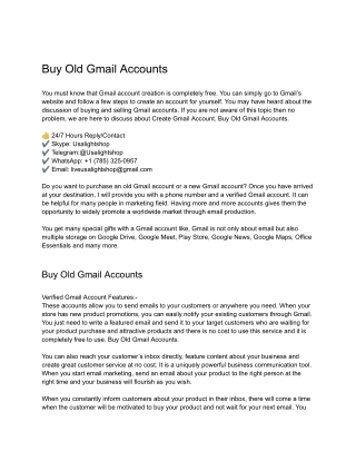 Best 6 Trusted Sites to Buy Old Gmail Accounts In Bulk ...