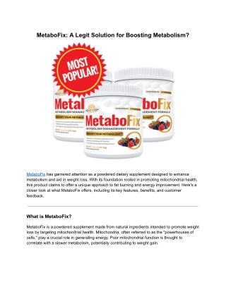 metabofix a legit solution for boosting metabolism