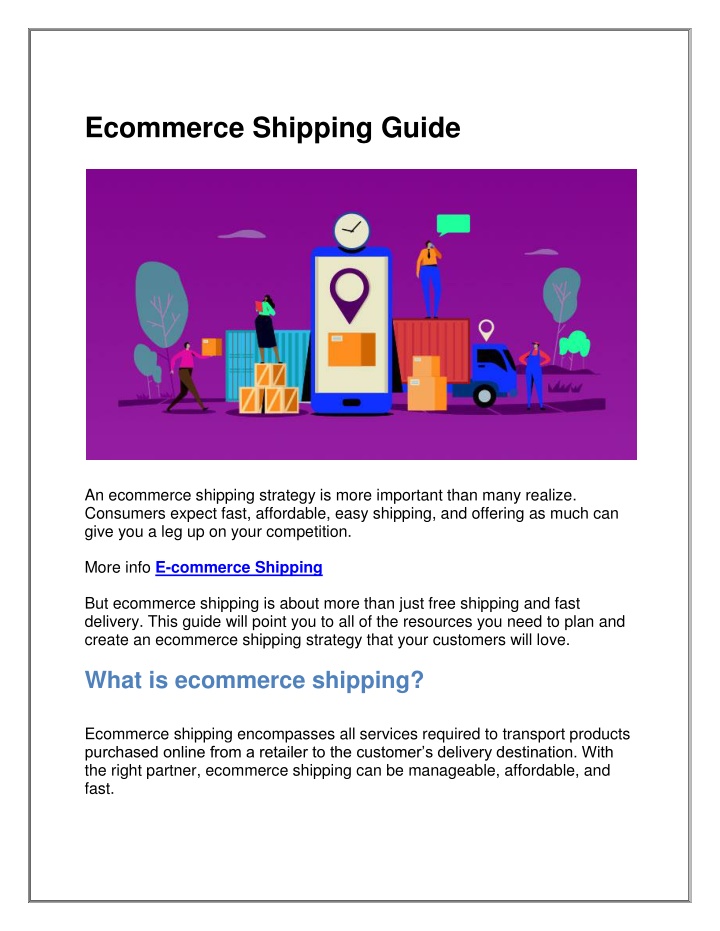 ecommerce shipping guide