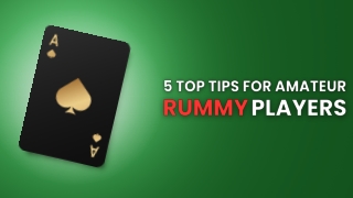 5 Top Tips for Amateur Rummy Players