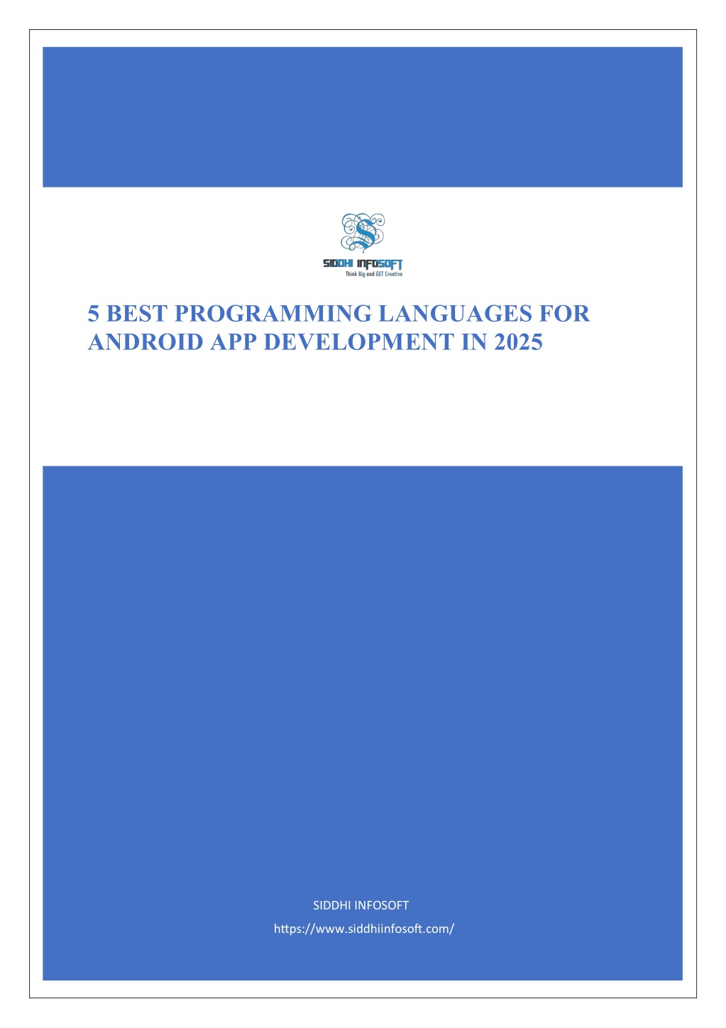 PPT - 5 Best programming languages for android app development in 2025 ...