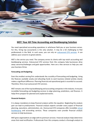 mst your all time accounting and bookkeeping