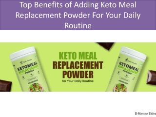 top benefits of adding keto meal replacement powder for your daily routine