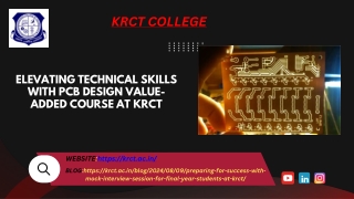 Elevating Technical Skills with PCB Design Value-Added Course AT KRCT