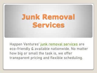 Junk Removal Services