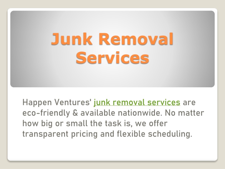 junk removal services