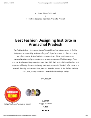 Fashion designing institute in Arunachal Pradesh