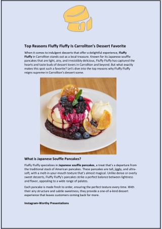 Top Reasons Fluffy Fluffy Is Carrollton’s Dessert Favorite