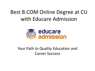 best b com online degree at cu with educare
