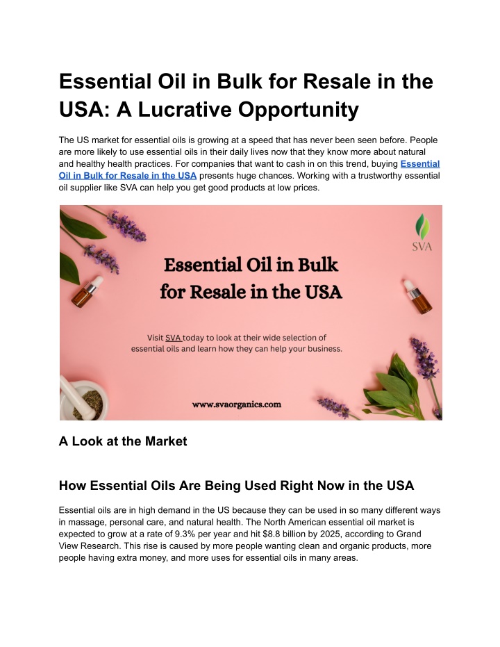 essential oil in bulk for resale