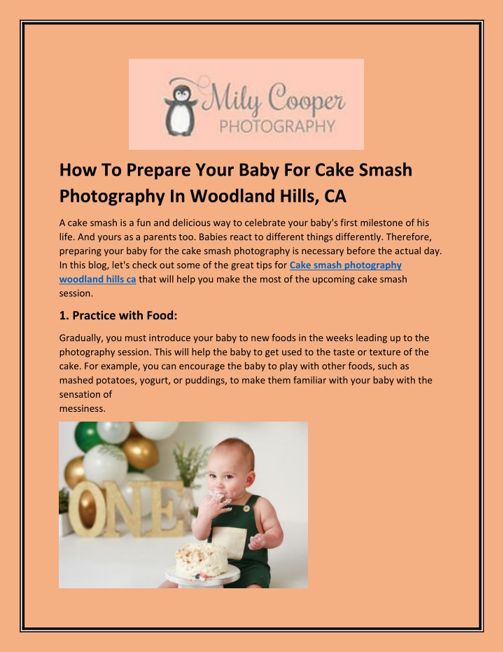 how to prepare your baby for cake smash