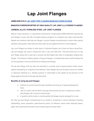 Best Stub End Lap Joint Fittings Available Online Near Me