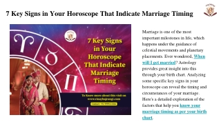 7 Key Signs in Your Horoscope That Indicate Marriage Timing