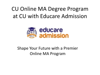 cu online ma degree program at cu with educare
