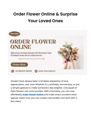 order flower online surprise your loved ones