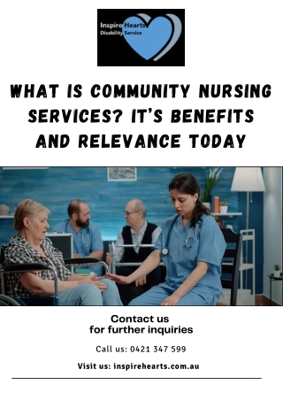 What Is Community Nursing Services It’s Benefits And Relevance Today
