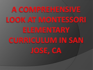 A Comprehensive Look at Montessori Elementary Curriculum in San Jose, CA