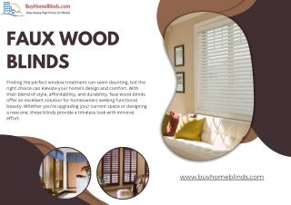 Faux Wood Blinds - Buy Home Blinds - Maryland