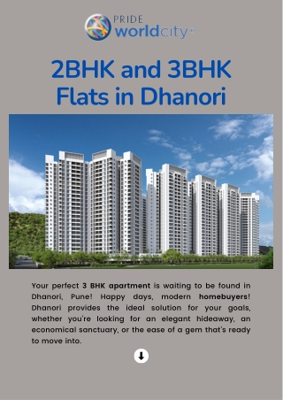 2BHK and 3bhk Flats in Dhanori | Pride World City