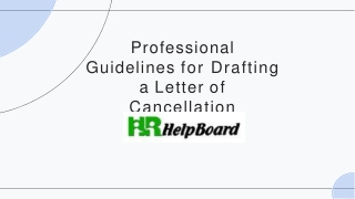 professional guidelines for drafting a letter of cancellation
