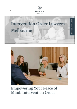 Intervention Order Lawyers Melbourne